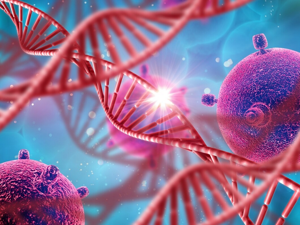 3d-medical-background-with-dna-strands-and-virus-cells