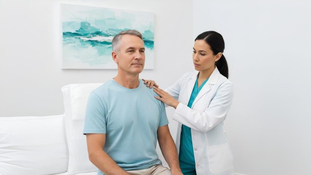 Doctor and patient in a clinic